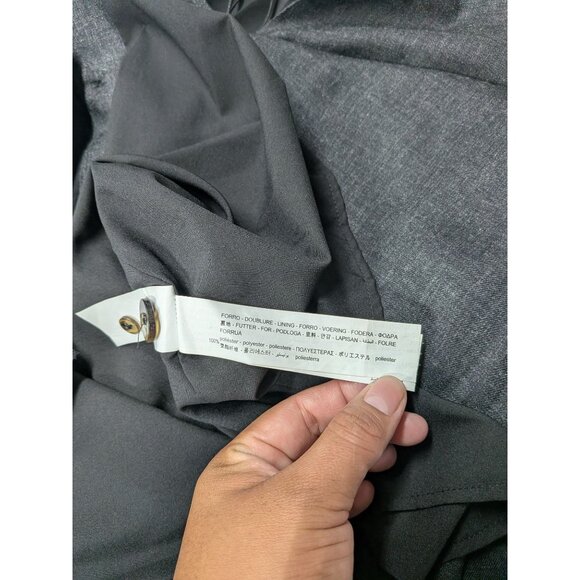 Zara Babydoll Mini Dress Women Size L Button Up Balloon Sleeve Goth Office Y2K - Picture 9 of 11